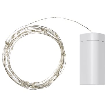 STRÅLA, lighting chain with built in LED light source/40 lights/battery-operated, outdoor, 405.991.86