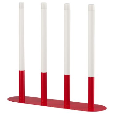STRÅLA, candelabra with built in LED light source, candle-shaped battery-operated, 406.066.48