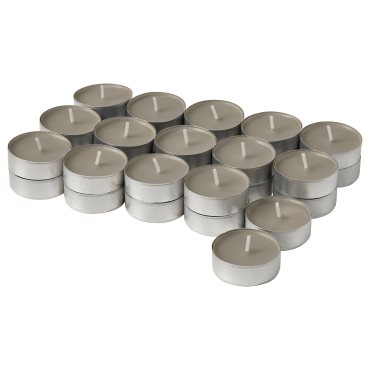 LOTSFÅGEL, scented tealight 30 pack/Sandalwood & patchouli, 3.5 hr, 406.087.13