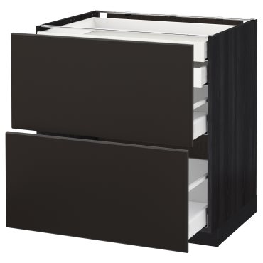 METOD/MAXIMERA, base cabinet 2 fronts/2 low/1 medium/1 high drawer, 492.126.99