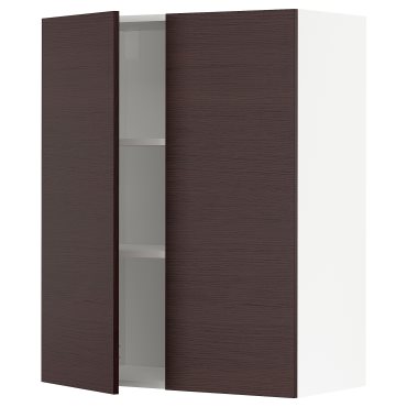 METOD, wall cabinet with shelves/2 doors, 80x100 cm, 494.618.20