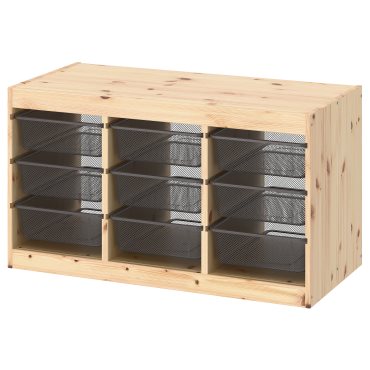 TROFAST, παιδικό έπιπλο αποθήκευσης με κουτιά, 93x44x52 cm, 494.808.28
