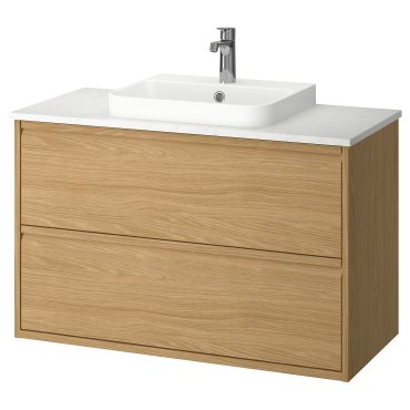 ANGSJON/BACKSJON, wash-stand with drawers/wash-basin/tap, 102x49x71 cm, 495.215.98