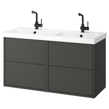 HAVBACK/ORRSJON, έπιπλο νιπτήρα/νιπτήρας/μπαταρίες, 122x49x69 cm, 495.285.33