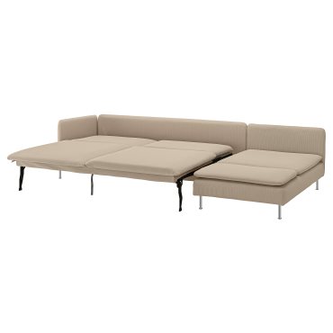 SÖDERHAMN, 4-seat sofa-bed with chaise longue with open end, 496.213.62