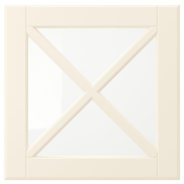 BODBYN, γυάλινη πόρτα με ξύλινα χωρίσματα, 40x40 cm, 504.850.52