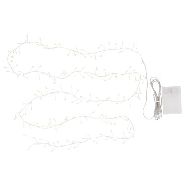 STRÅLA, γιρλάντα με ενσωματωμένο φωτισμό LED/160 λαμπτήρες/λειτουργία με μπαταρία μίνι, 505.824.54