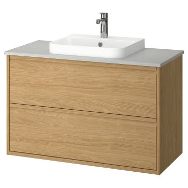 ANGSJON/BACKSJON, wash-stand with drawers/wash-basin/tap, 102x49x71 cm, 595.141.06