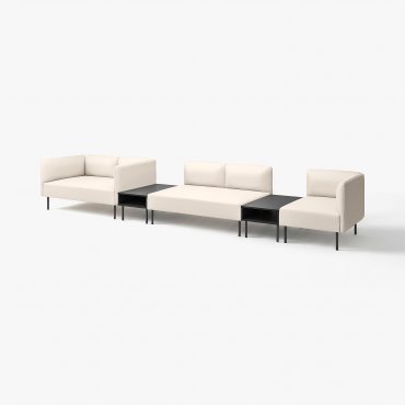 LILLEHEM, 5-seat modular sofa with side table, 595.534.66
