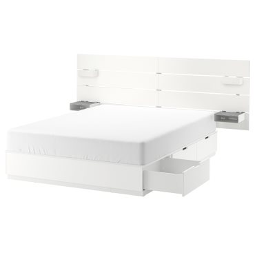 NORDLI, κρεβάτι με αποθηκευτικό χώρο και κεφαλάρι, 160x200 cm, 692.414.22