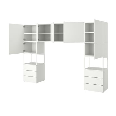 PLATSA, wardrobe with 7 doors/6 drawers, 300X42X201 cm, 693.252.14