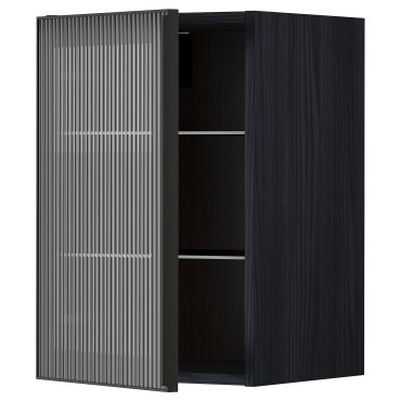 METOD, wall cabinet with shelves/glass door, 40x60 cm, 694.907.27