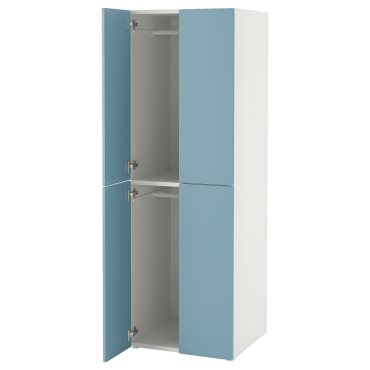 SMASTAD/PLATSA, wardrobe with 2 clothes rails, 60x57x181 cm, 695.465.31