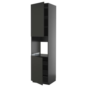 METOD, high cabinet for oven with 2 doors/shelves, 60x60x240 cm, 695.869.75