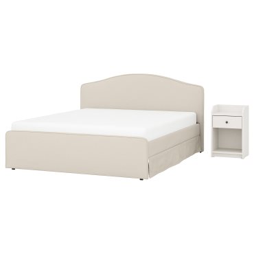 RAMNEFJÄLL/HAUGA, bedroom furniture set of 2, 140x200 cm, 696.291.59