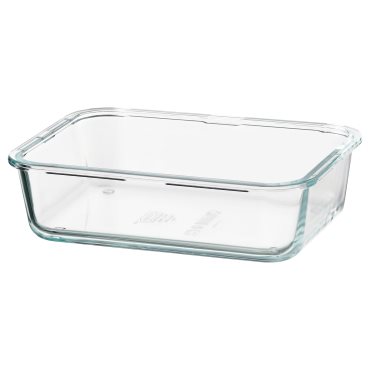 IKEA 365+, food container rectangular/glass, 1.0 l, 703.591.99