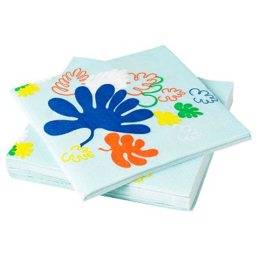 ROSTVINGE, paper napkin leaf pattern 33x33 cm/30 pack, 170g, 705.545.44