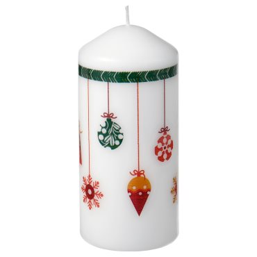 VINTERFINT, unscented pillar candle, 14 cm, 705.771.64