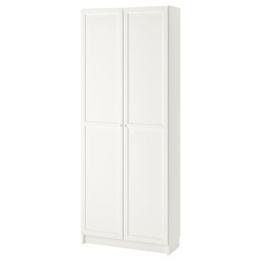 BILLY, bookcase with doors, 80x30x202 cm, 792.873.58
