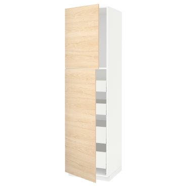 METOD, high cabinet with 2 doors/4 drawers, 60x60x220 cm, 794.685.37
