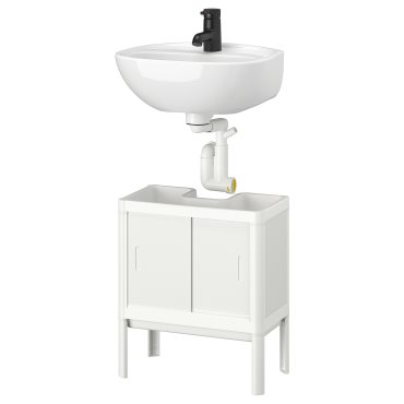 LILLTJARN/SKATSJON, base cabinet with 2 doors/wash-basin//tap, 45x35 cm, 795.465.59