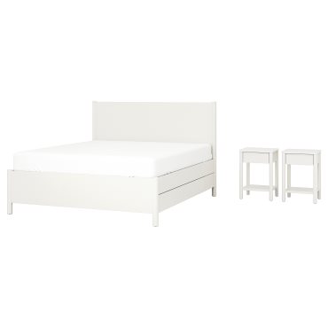 TONSTAD, bedroom furniture including bed storage set of 3, 180x200 cm, 795.775.84