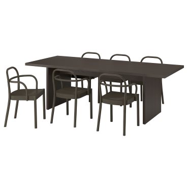 BERGSHYTT/STOCK, τραπέζι και 6 καρέκλες, 240x93 cm, 796.084.15