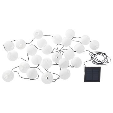 SOLARVET, lighting chain with built-in LED light source/24 lights/outdoor solar-powered/ball, 805.738.96