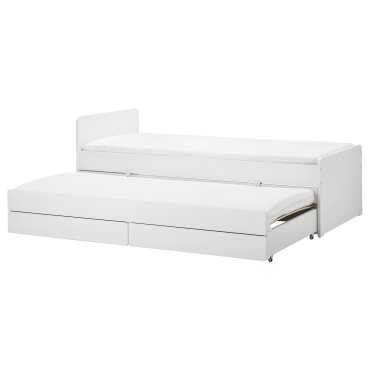 SLÄKT, bed frame with underbed and storage, 892.277.31