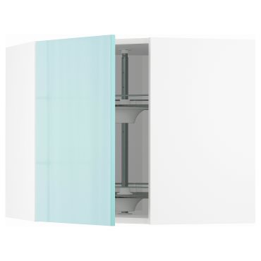 METOD, γωνιακό ντουλάπι τοίχου με καρουζέλ, 894.145.39