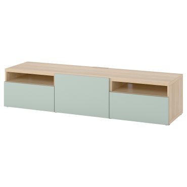 BESTÅ, TV bench with door/drawers push open, 180x42x39 cm, 894.324.87