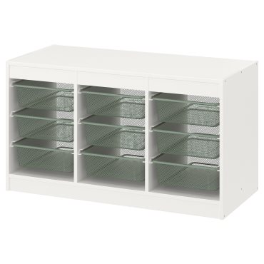 TROFAST, παιδικό έπιπλο αποθήκευσης με κουτιά, 99x44x56 cm, 894.803.22