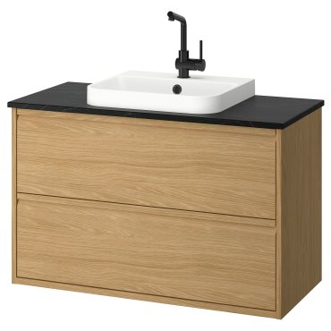 ANGSJON/BACKSJON, wash-stand with drawers/wash-basin/tap, 102x49x71 cm, 895.216.00
