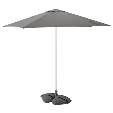 HÖGÖN/IGGÖN, parasol with base, 270 cm, 895.762.06