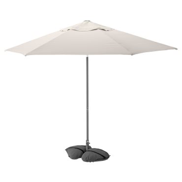 JOGGESÖ/IGGÖN, tilting parasol with base, 300 cm, 895.762.11