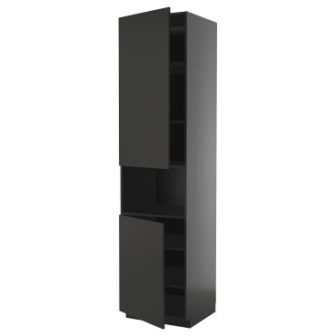 METOD, high cabinet for microwave with 2 doors/shelves, 60x60x240 cm, 895.885.20