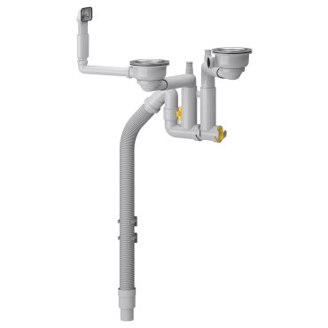 LILLVIKEN, σιφόνι/πώμα αποστράγγισης νερού για διπλό νεροχύτη, 903.115.40