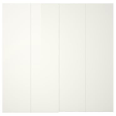 HASVIK, pair of sliding doors/high-gloss, 200x236 cm, 903.914.57