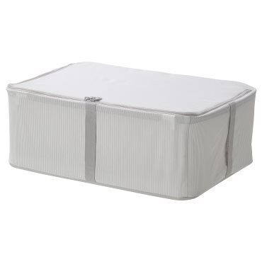 HEMMAFIXARE, storage case/fabric striped, 34x51x19 cm, 905.039.21
