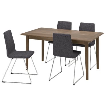 SKANSNAS/LILLAN, table and 4 chairs, 150/205 cm, 995.616.24