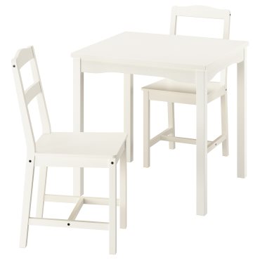 HAUGA/HAUGA, table and 2 chairs, 74x74 cm, 995.748.53