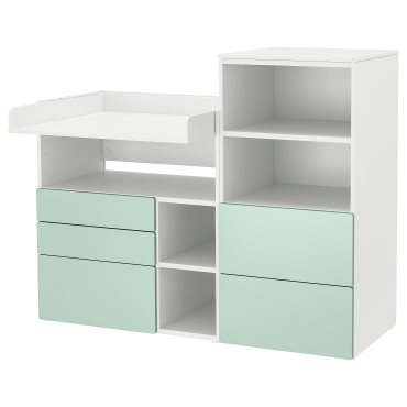 SMASTAD/PLATSA, changing table with bookcase, 150x79x123 cm, 995.832.30