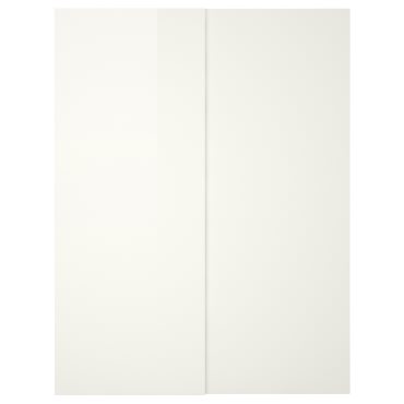 HASVIK, συρόμενη πόρτα/γυαλιστερό, 2 τεμ. 150x236 cm, 005.215.52