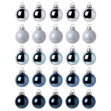 VINTERFINT, decoration bauble/glass/25 pack, 3.5 cm, 005.534.25