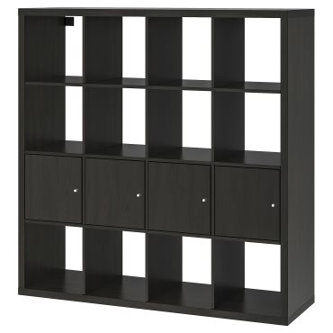 KALLAX, shelving unit with 4 inserts, 090.174.83