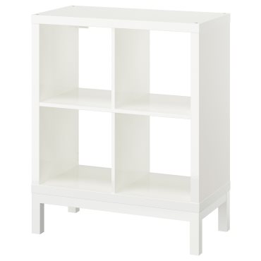 KALLAX, shelving unit with underframe/high-gloss, 77x94 cm, 094.426.21
