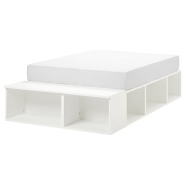PLATSA, bed with storage, 140x200 cm, 104.530.86