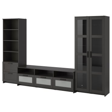 BRIMNES, TV storage combination/glass doors, 192.782.29