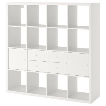 KALLAX, shelving unit with 4 inserts, 147x147 cm, 192.783.28