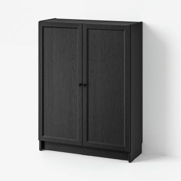 BILLY/OXBERG, bookcase with doors, 80x30x106 cm, 194.832.77